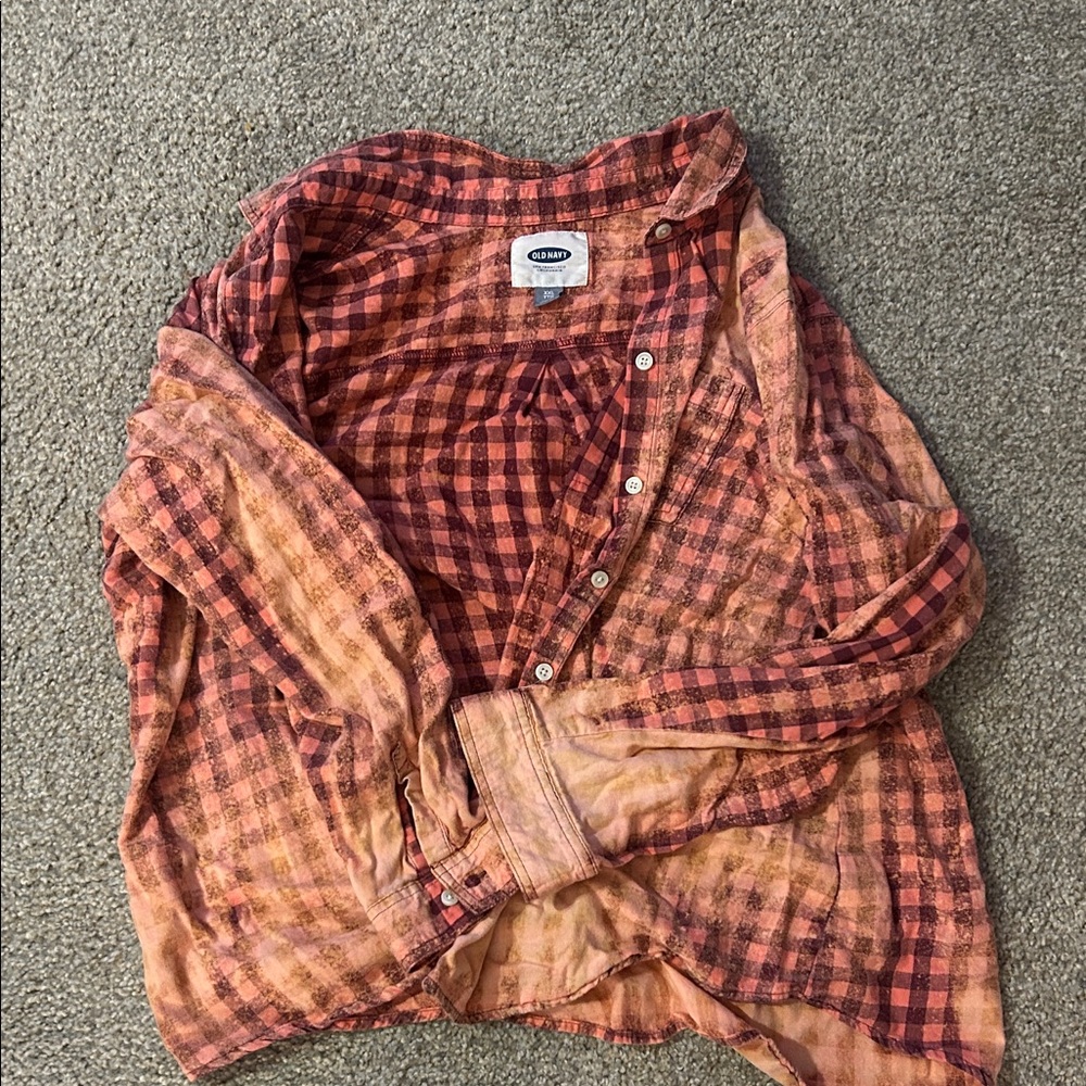 Bleached Button-Up Shirt